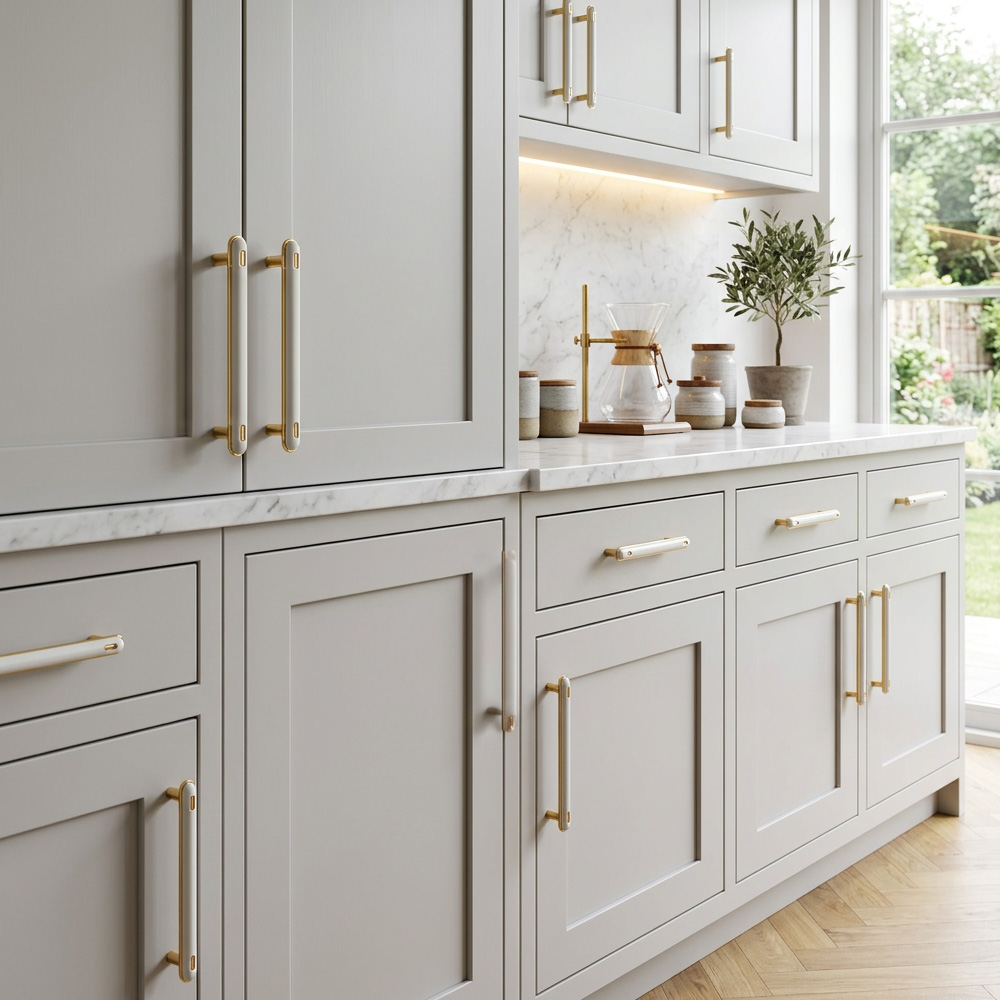 Elegant Luxury French Style White Drawer Pulls Hardware