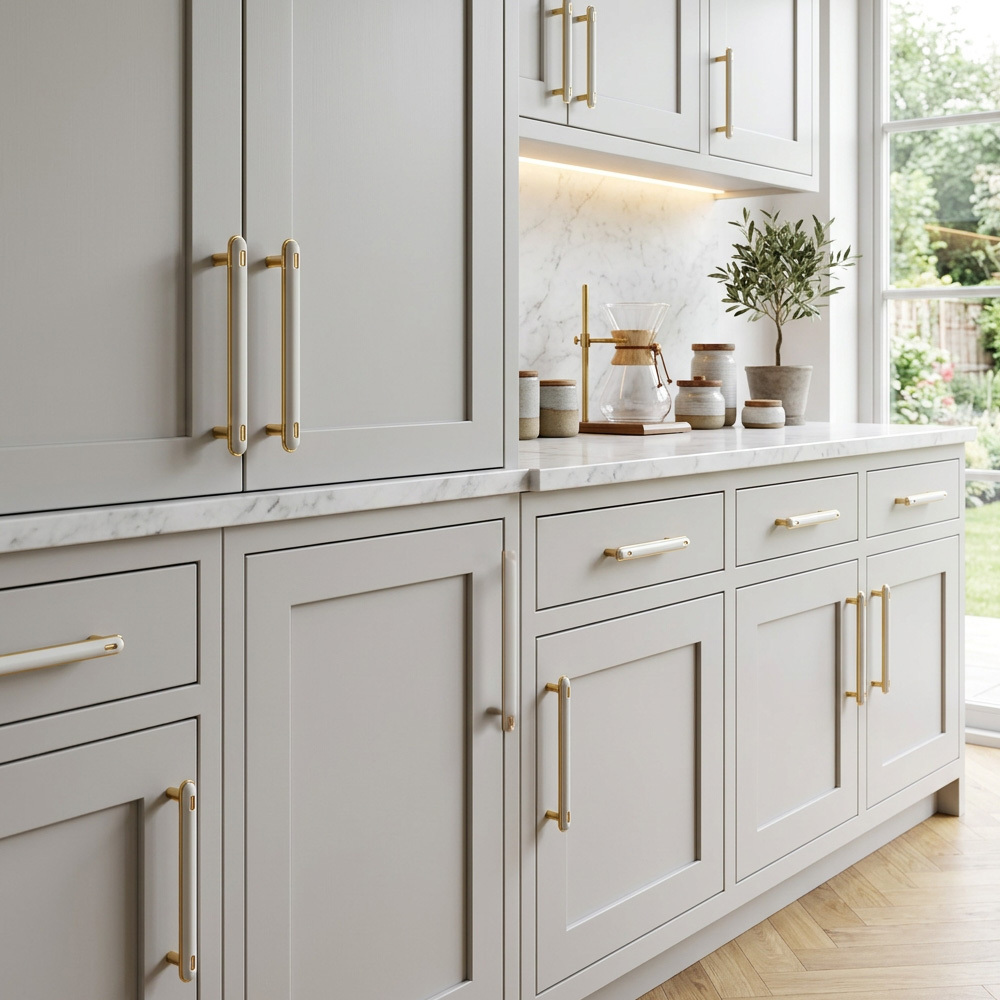 Elegant Luxury French Style White Drawer Pulls Hardware