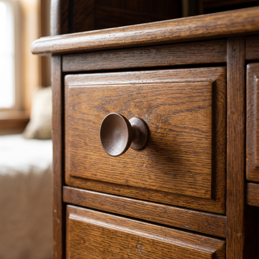 Modern Minimalist Black Walnut Wood Cabinet Pulls 