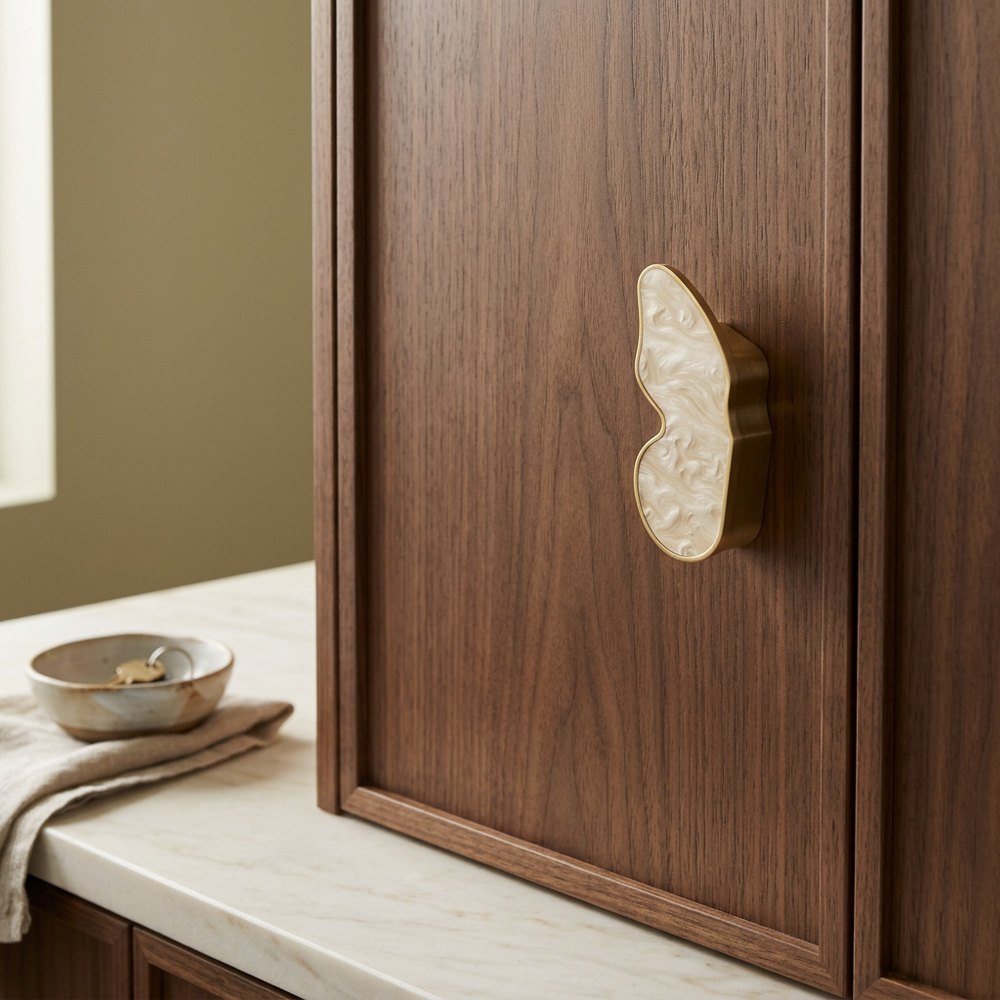 Nordic Shell Resin Butterfly Drawer Pull