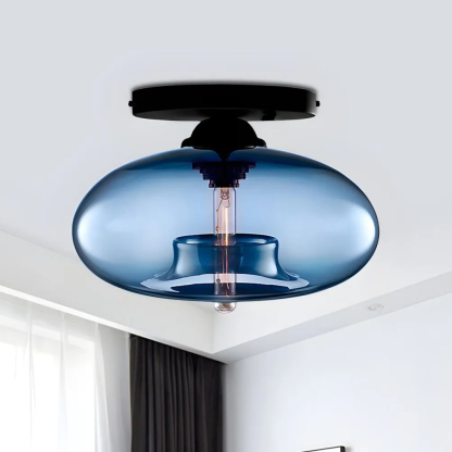 Industrial Globe Glass Hallway Ceiling Lights