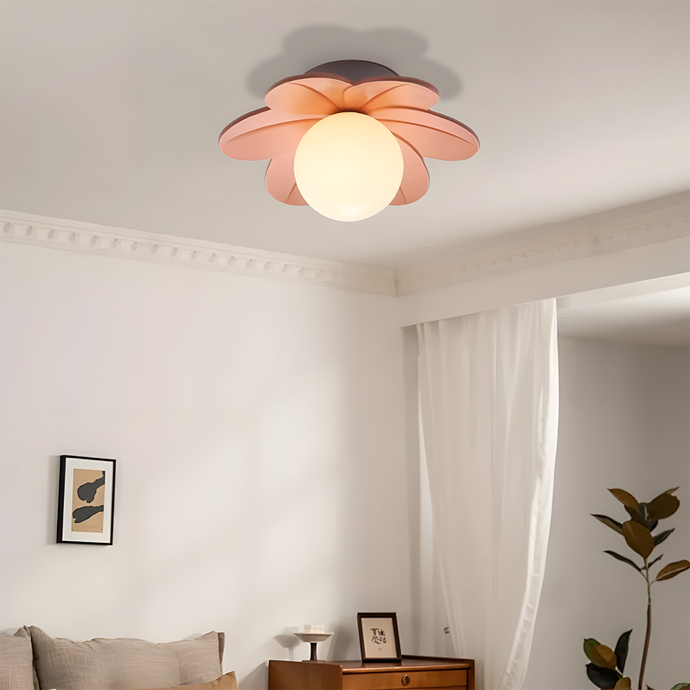 Decorative Colorful Resin Semi Flush Mount Ceiling Lamp 