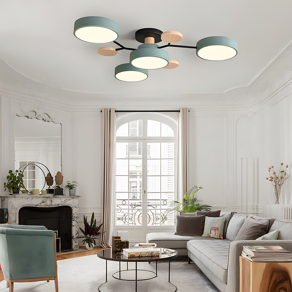 Branched Modern Iron LED Living Room Ceiling Light