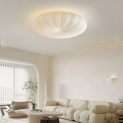 Minimalist Shell Round LED Flush Mount Ceiling Light