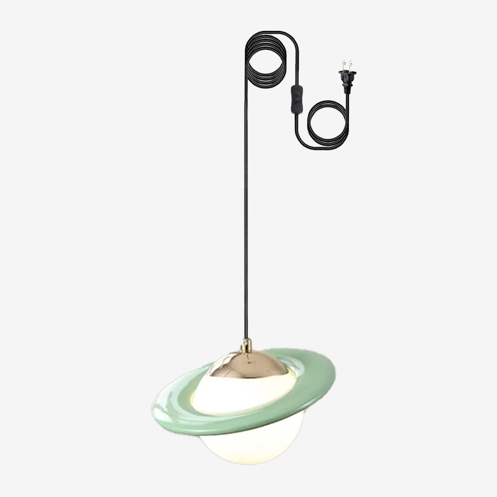 Colorful Plug-in Small Planet Bedroom Pendant Light