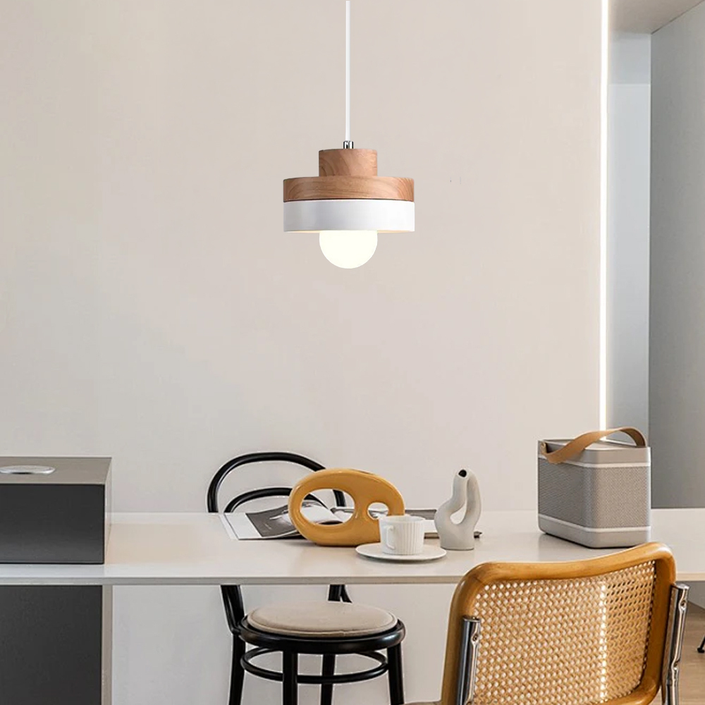 Medieval Plug-in Solid Wood Pendant Hanging Light