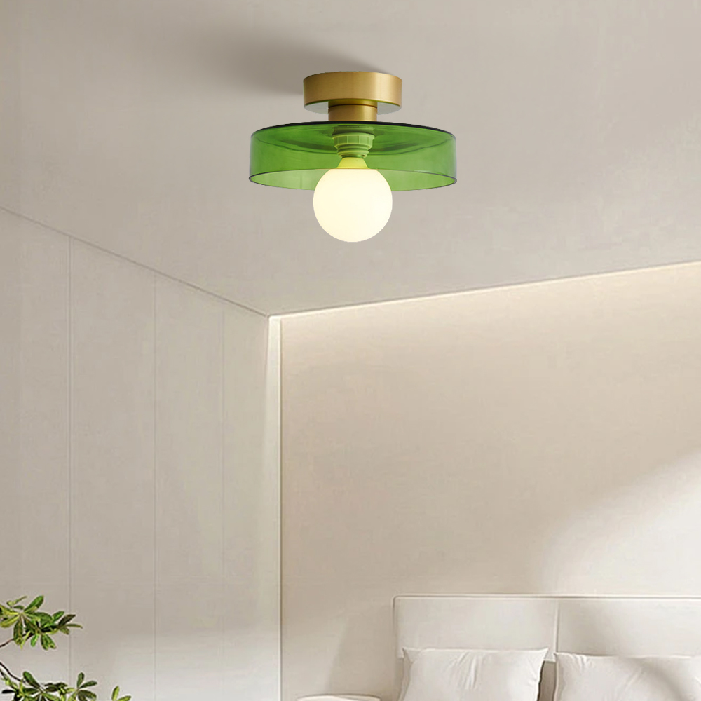 Modern Glass Flush Mount Ceiling Light for Kitchen