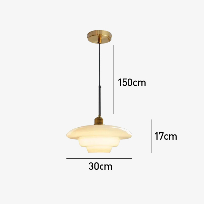 Mid Century Art Milk White Glass Pendant Light