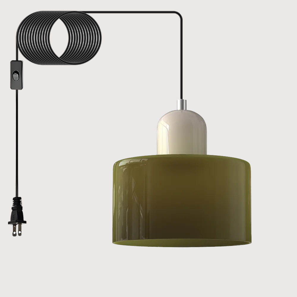 Bauhaus Plug-in Small Glass Pendant Light