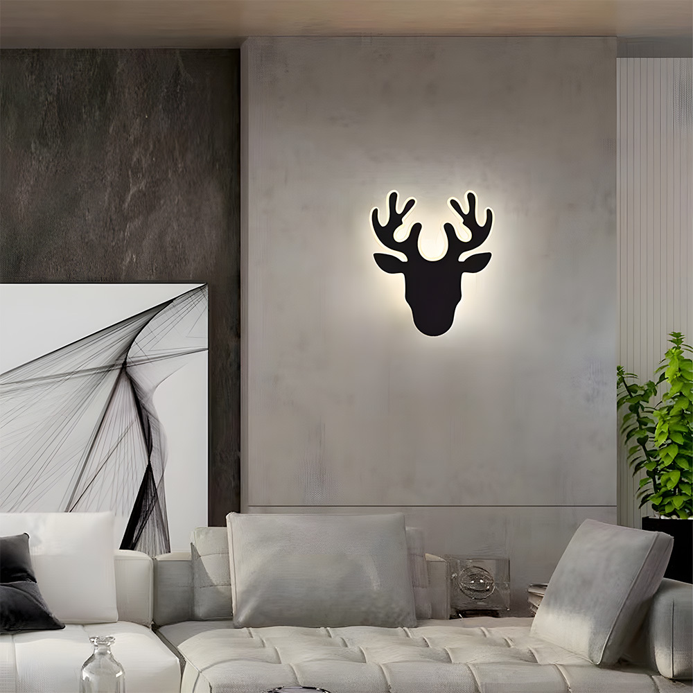 Nordic Deer Creative Living Room LED Wall Lamp