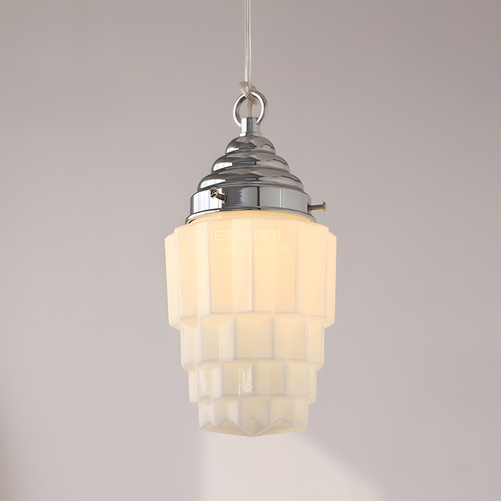 Modern Pendant Light Fixture White Finish Hanging Light