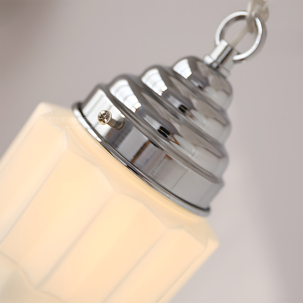 Modern Pendant Light Fixture White Finish Hanging Light