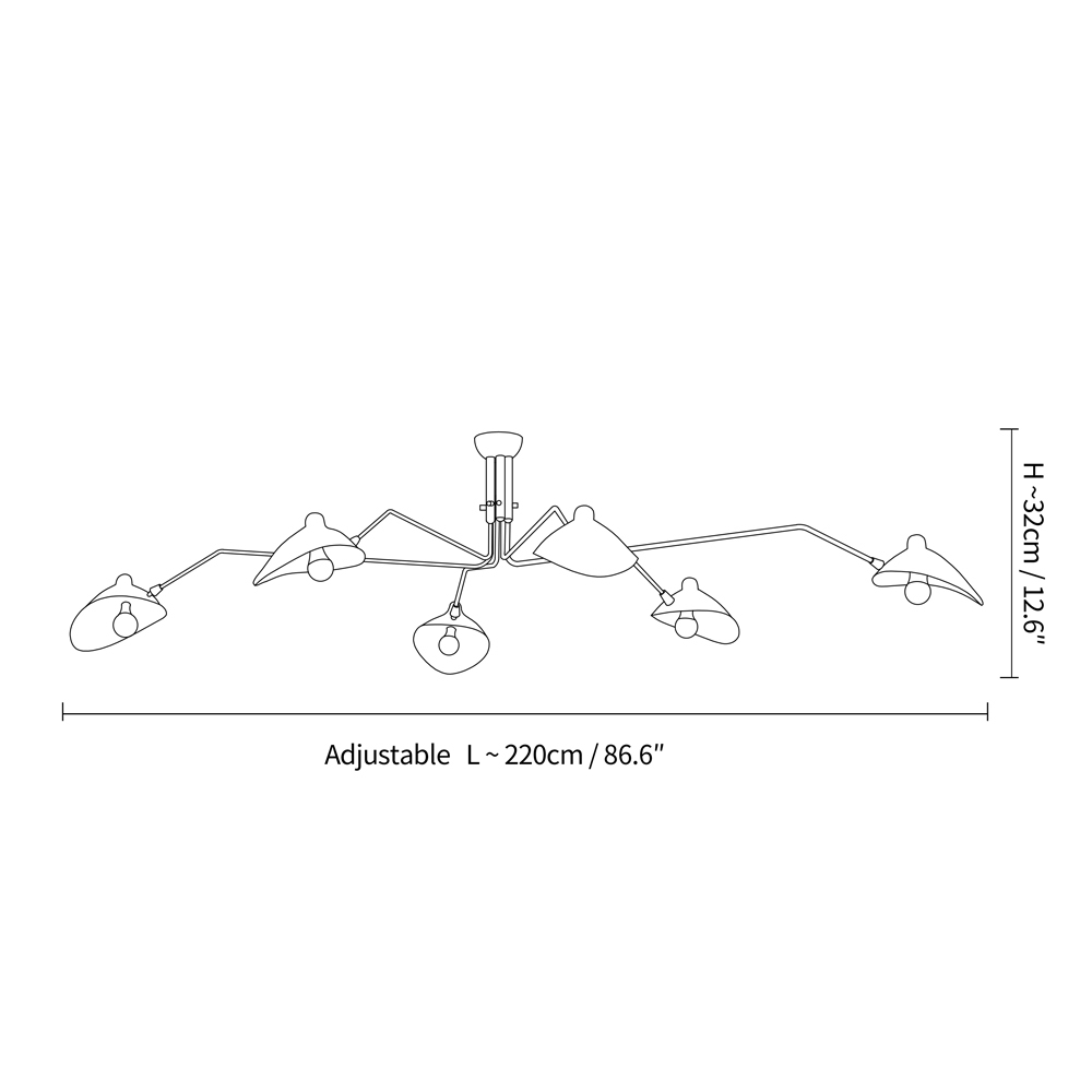 Contemporary Décor Art Iron Flush Mount Ceiling Light Chandelier