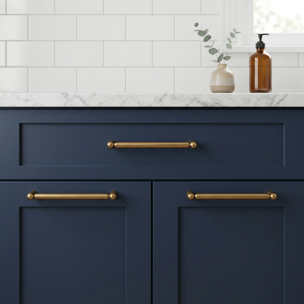 Modern Decorative Solid Brass T-Bar Cabinet Pulls