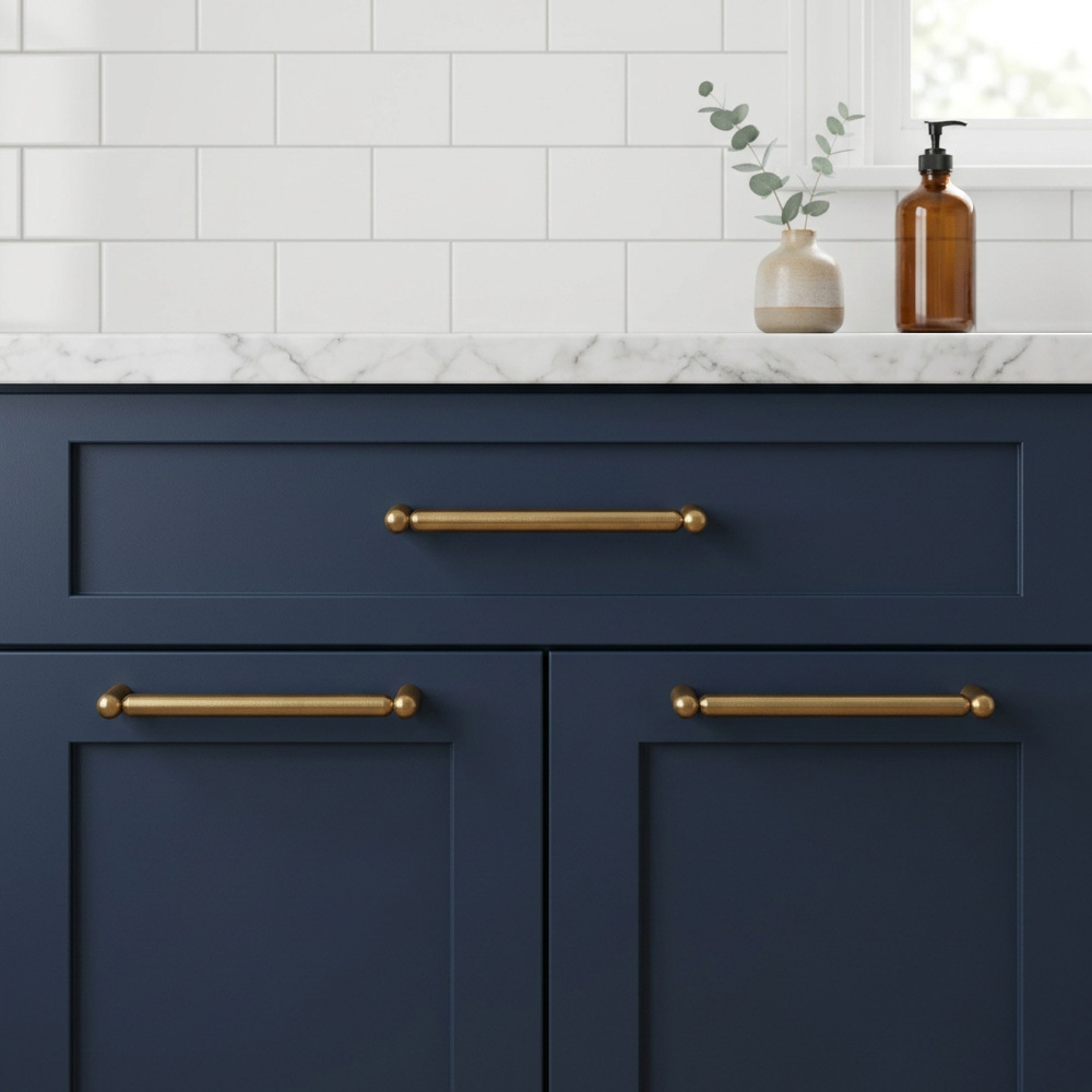 Modern Decorative Solid Brass T-Bar Cabinet Pulls