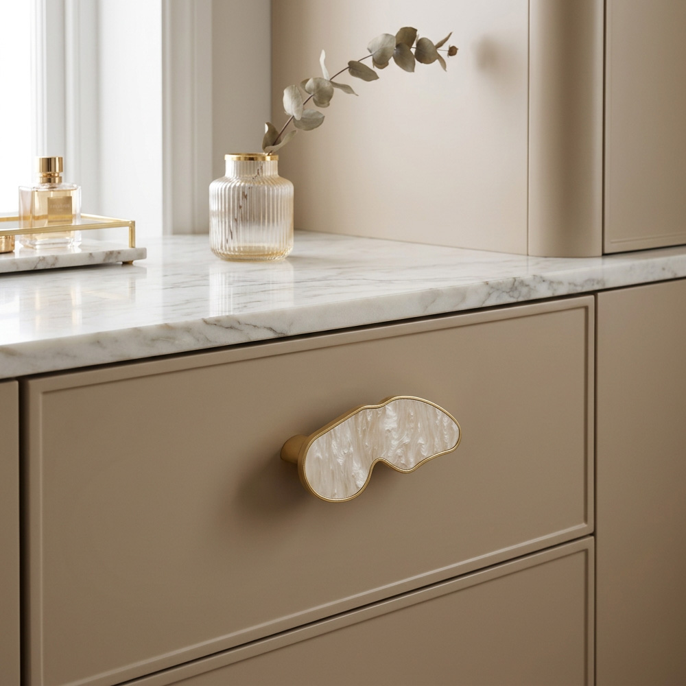Nordic Shell Resin Butterfly Drawer Pull