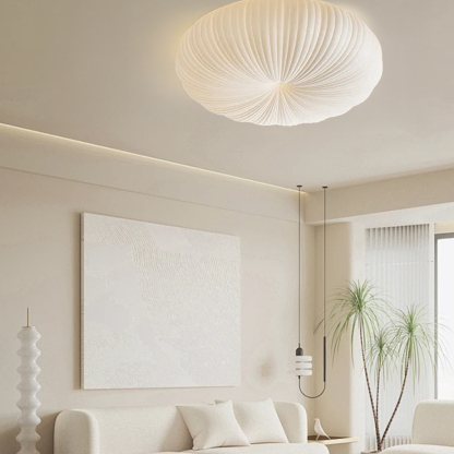 Minimalist Shell Round LED Flush Mount Ceiling Light