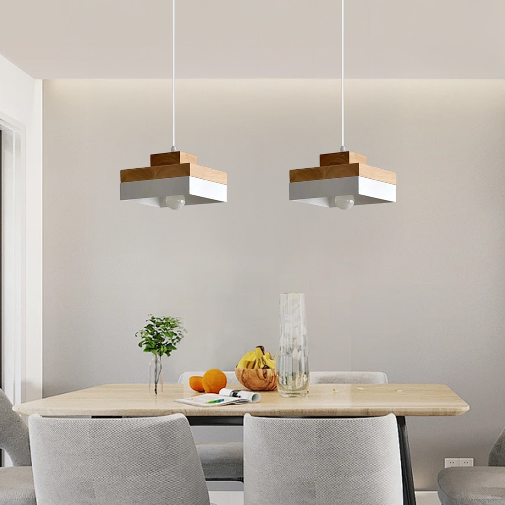 Medieval Plug-in Solid Wood Pendant Hanging Light