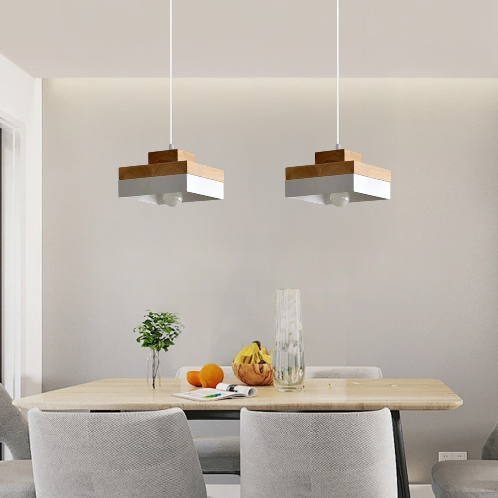 Medieval Plug-in Solid Wood Pendant Hanging Light
