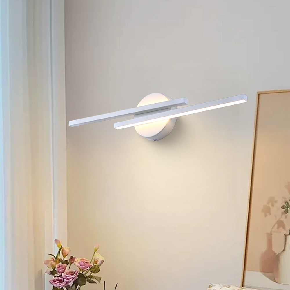 Modern LED Wall Sconce, Black Acrylic & Iron