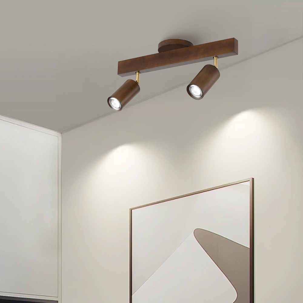 Japanese Minimalist Solid Wood Spotlight for TV Accent Wall