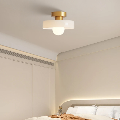 Modern Glass Flush Mount Ceiling Light for Kitchen