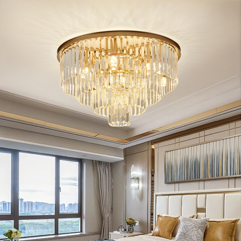 Luxury Crystal Multi-Tier Chandelier for Foyer Living Room, image size:1000x1000