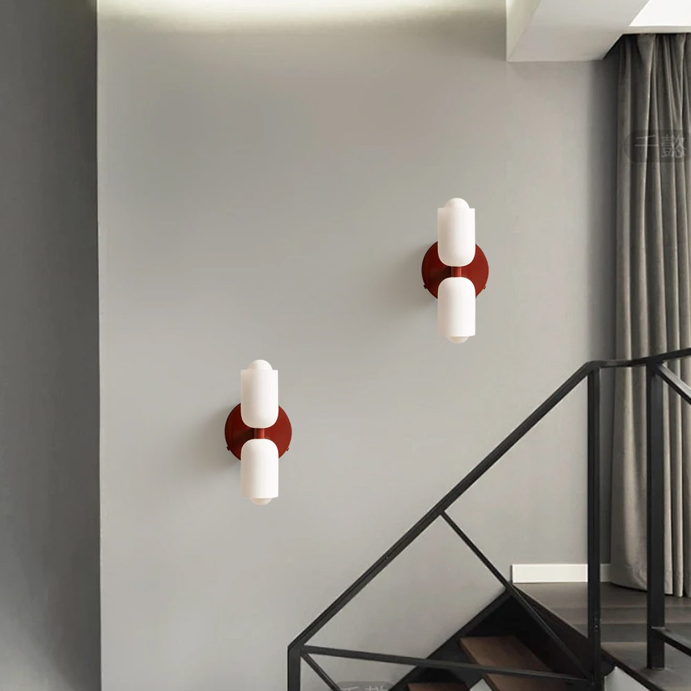 Set of 2 Elegant Glass Up Down Wall Lamp