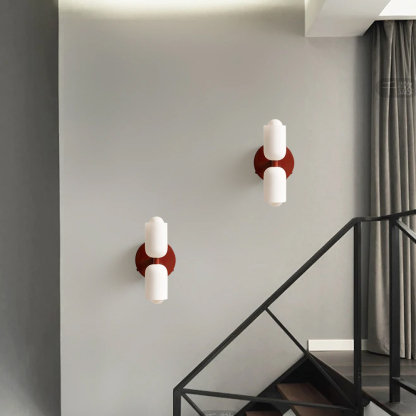 Set of 2 Elegant Glass Up Down Wall Lamp