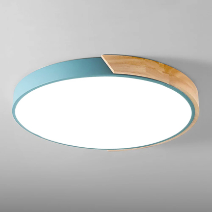 Minimalist Round LED Wooden Ceiling Light