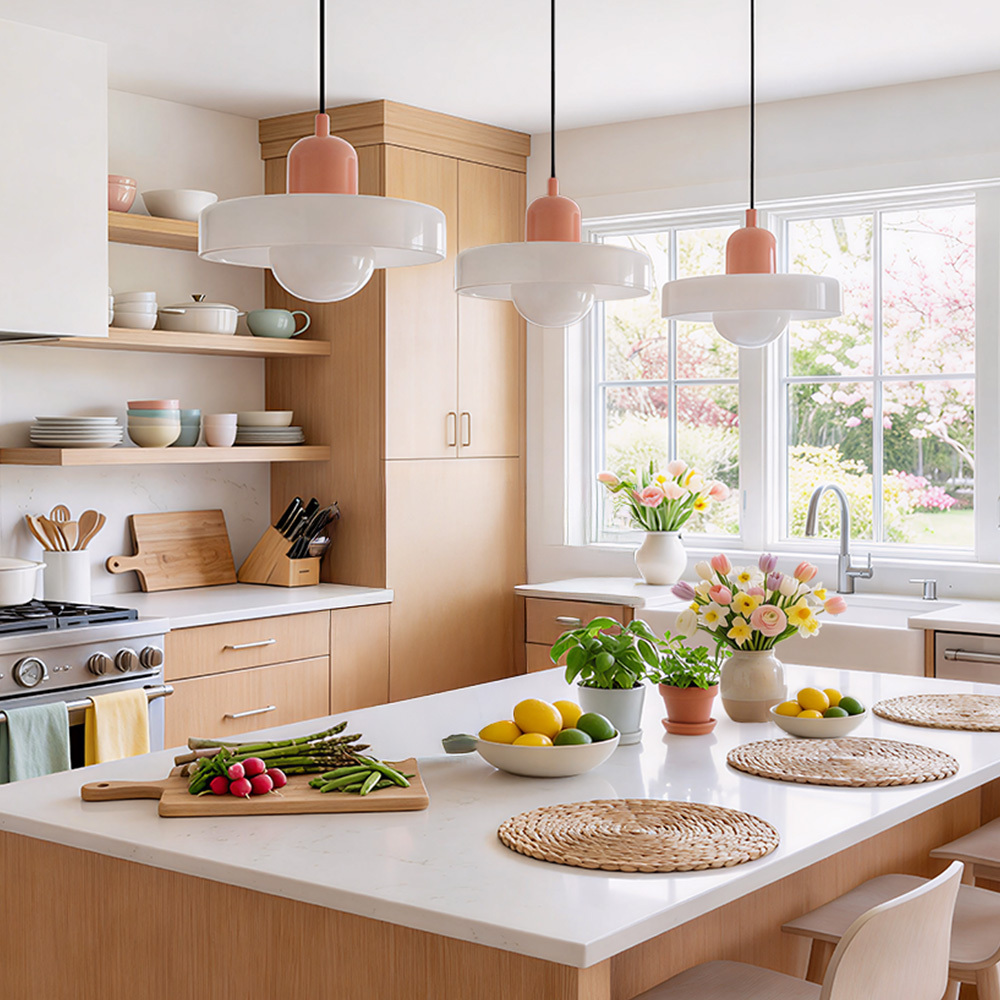 Bauhaus Stained Glass Pendant Light