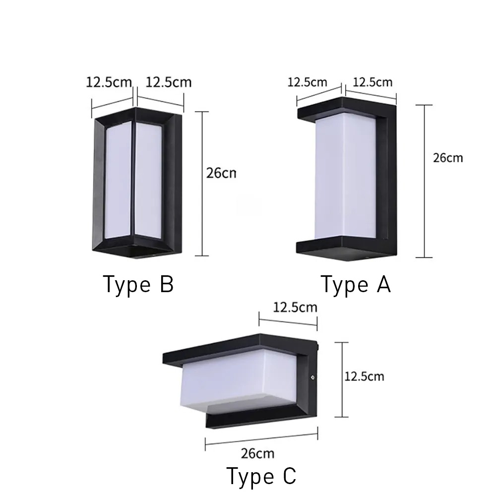 Simple Black & White Outdoor Wall Lamp
