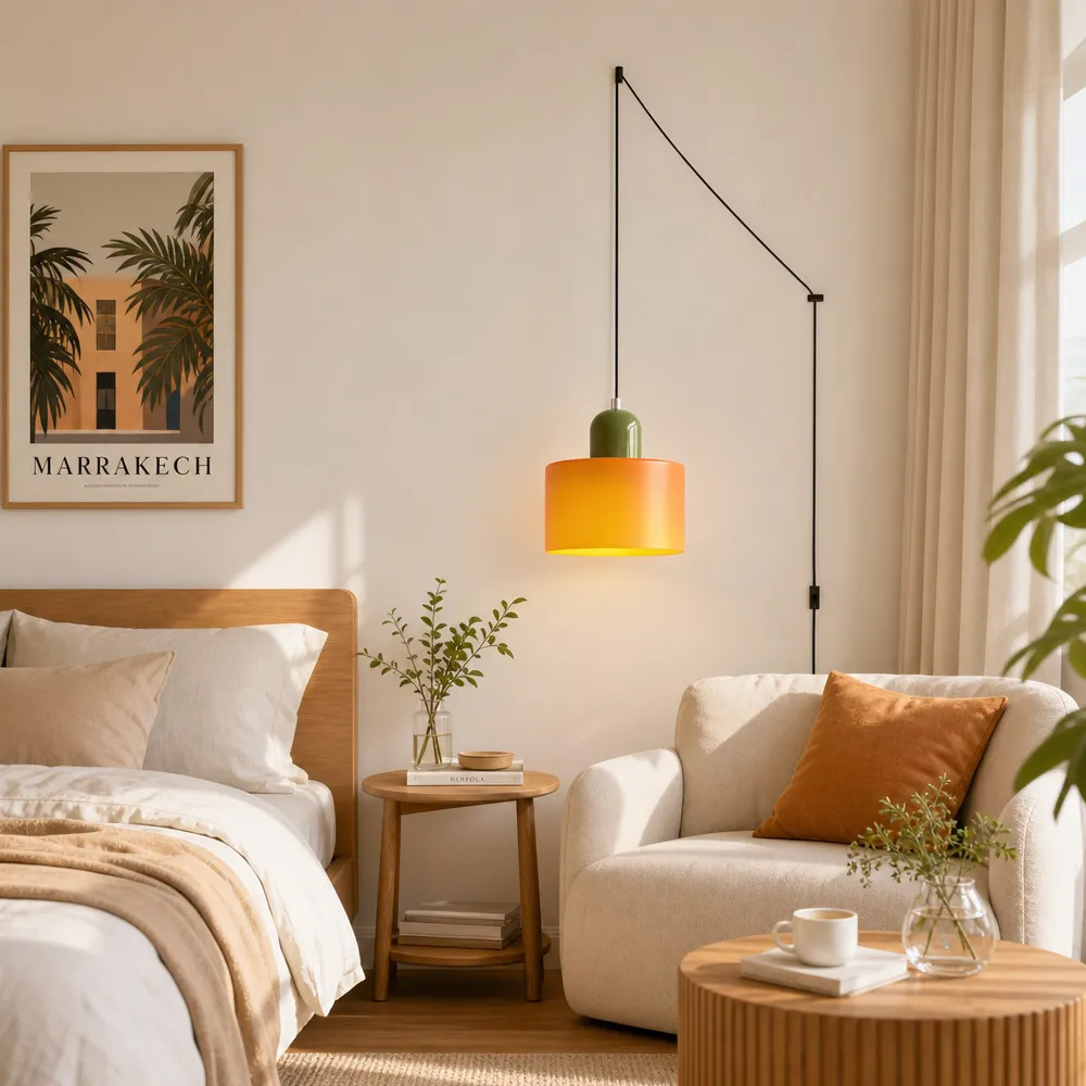 Bauhaus Plug-in Small Glass Pendant Light