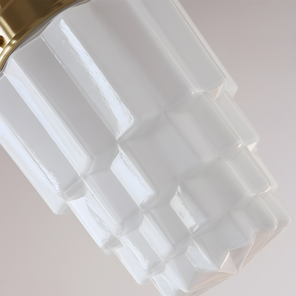 Modern Pendant Light Fixture White Finish Hanging Light