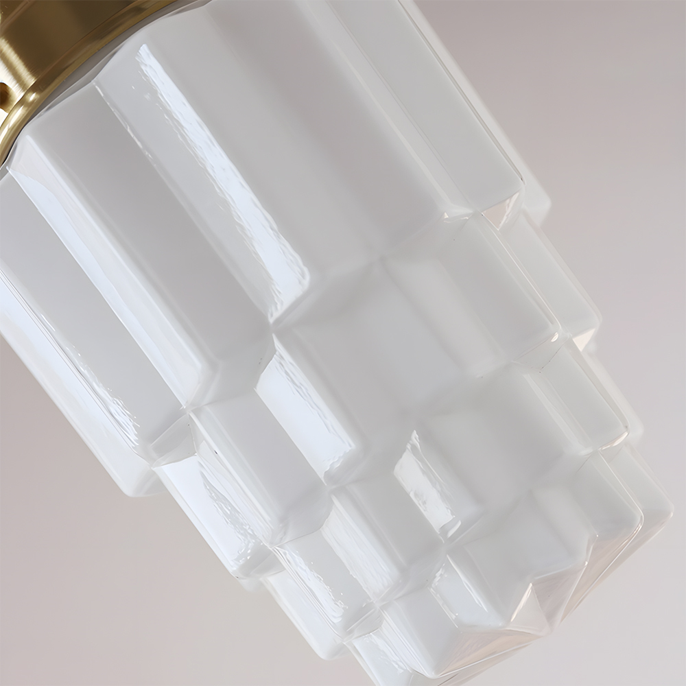 Modern Pendant Light Fixture White Finish Hanging Light