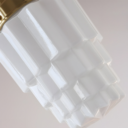 Modern Pendant Light Fixture White Finish Hanging Light