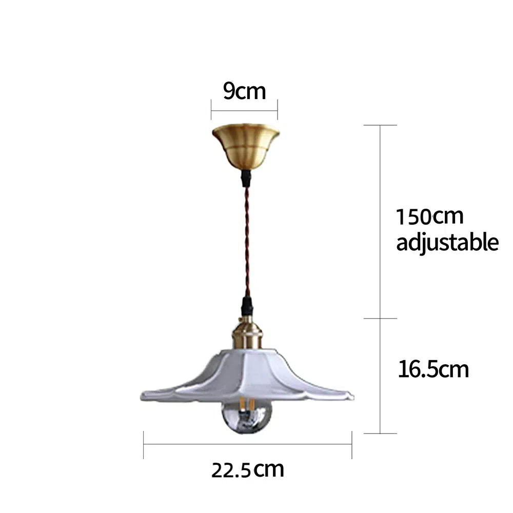 Rustic White Ceramics Pendant Light For Living Room