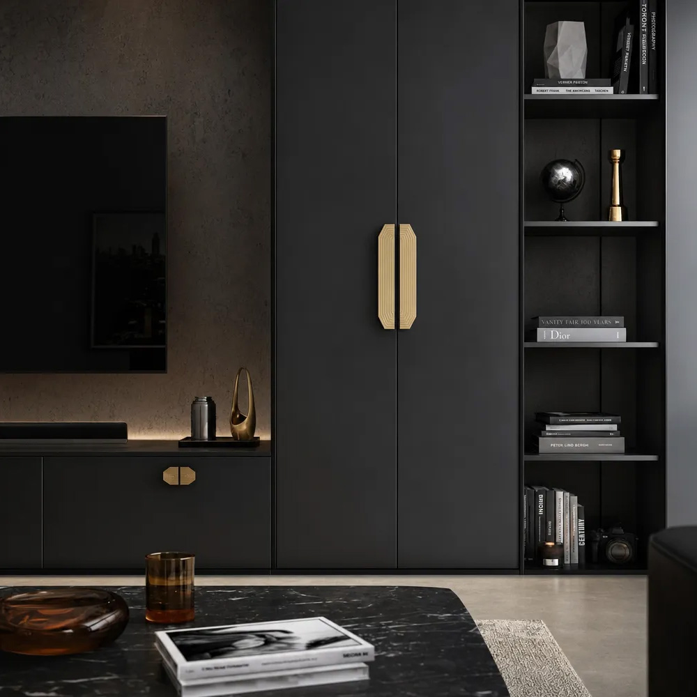 Modern Gold Aluminum Alloy Drawer Pulls for Kitchen Furniture