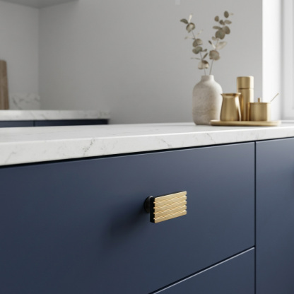 Nordic Art Deco Brass Kitchen Cabinet Handles