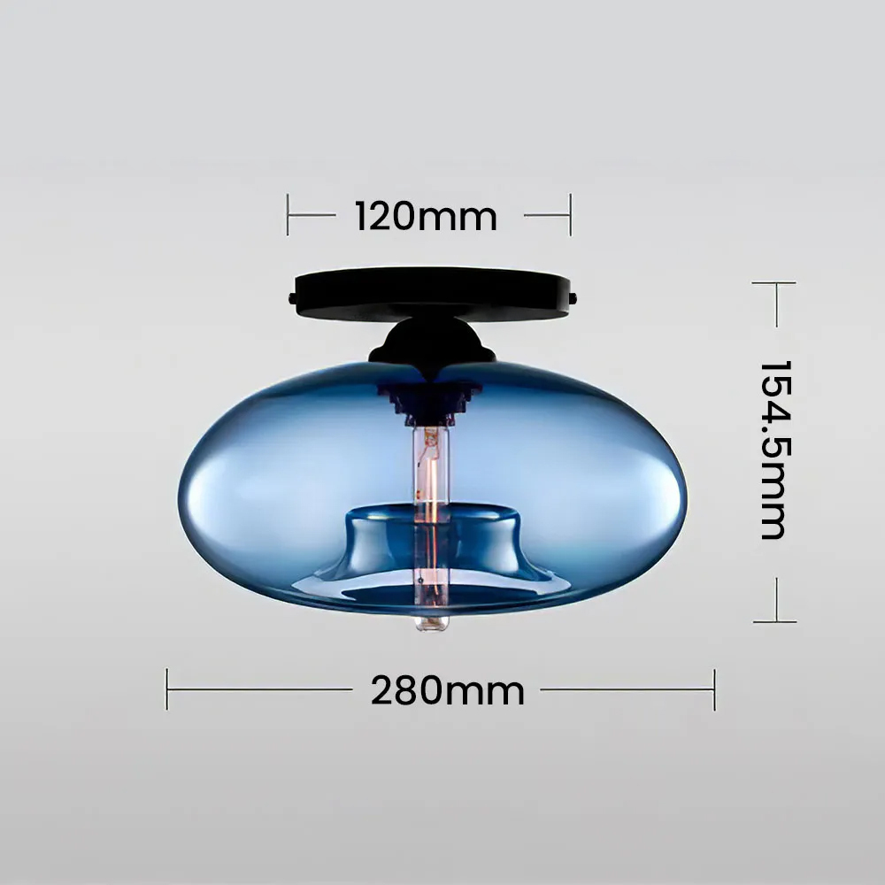 Industrial Globe Glass Hallway Ceiling Lights