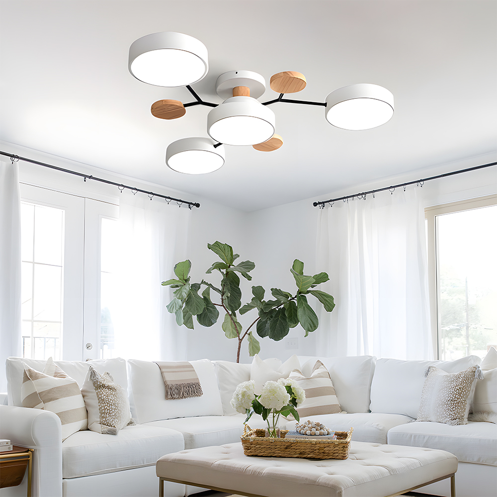 Branched Modern Iron LED Living Room Ceiling Light