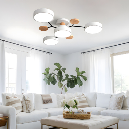 Branched Modern Iron LED Living Room Ceiling Light