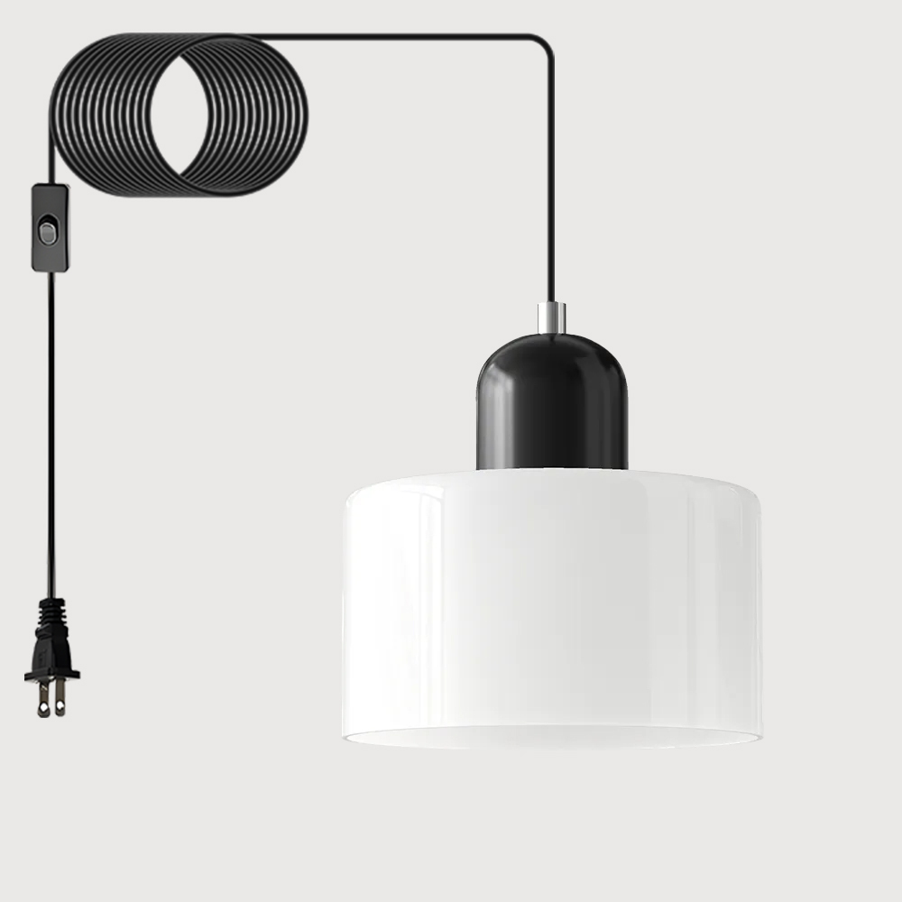 Bauhaus Plug-in Small Glass Pendant Light