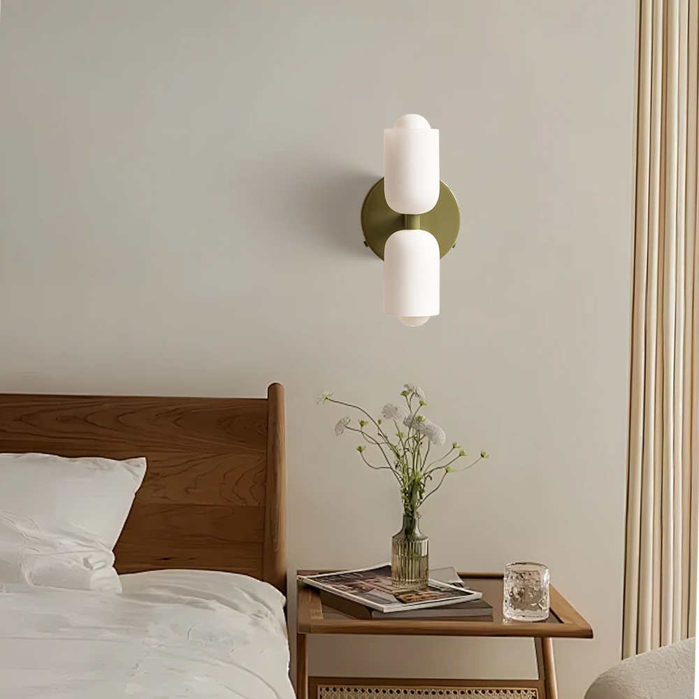 Modern Up Down Glass  Wall Light