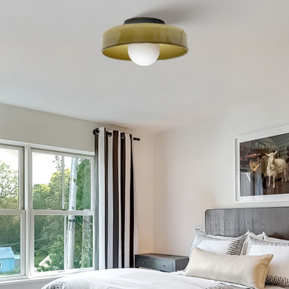 Modern Glass Semi Flush Mount Ceiling Light Fixture
