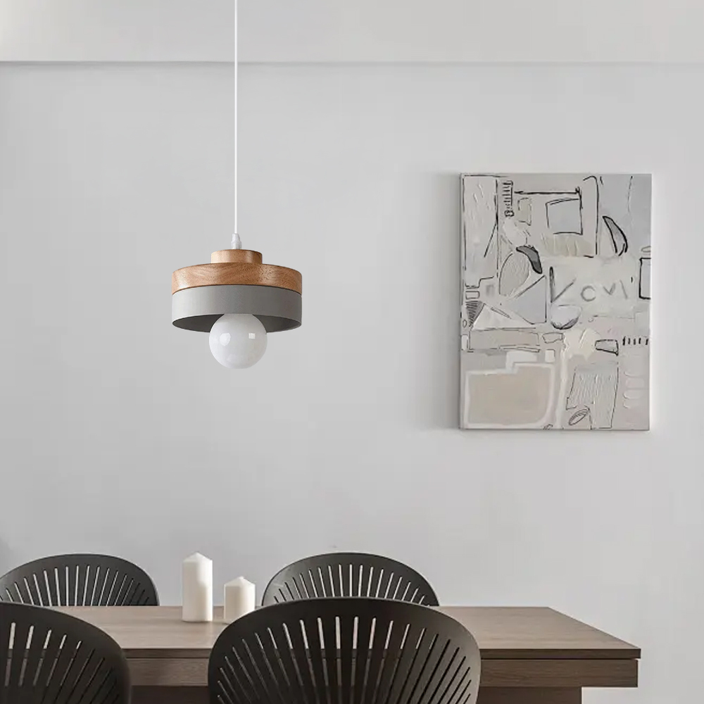 Medieval Plug-in Solid Wood Pendant Hanging Light