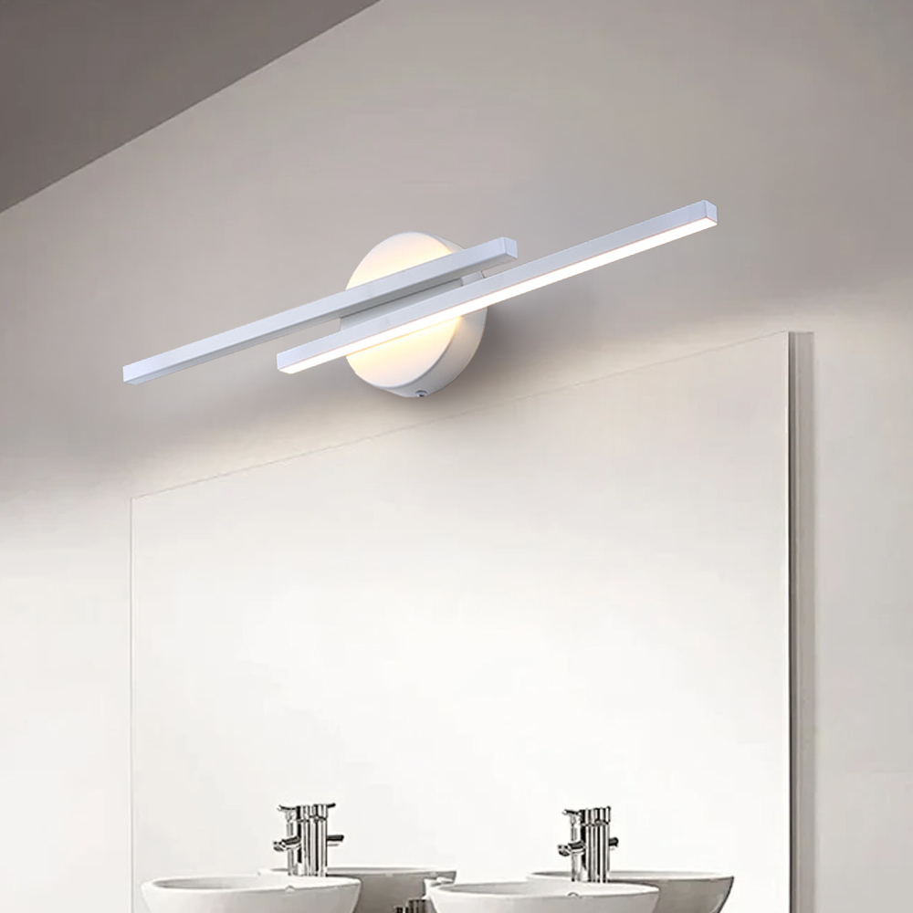 Modern LED Wall Sconce, Black Acrylic & Iron