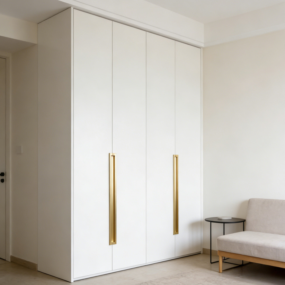 Kitchen Aluminum Alloy Finger Recessed Cabinet Pulls