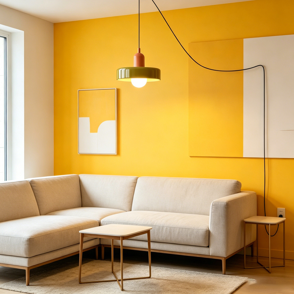 Bauhaus Stained Glass Pendant Light