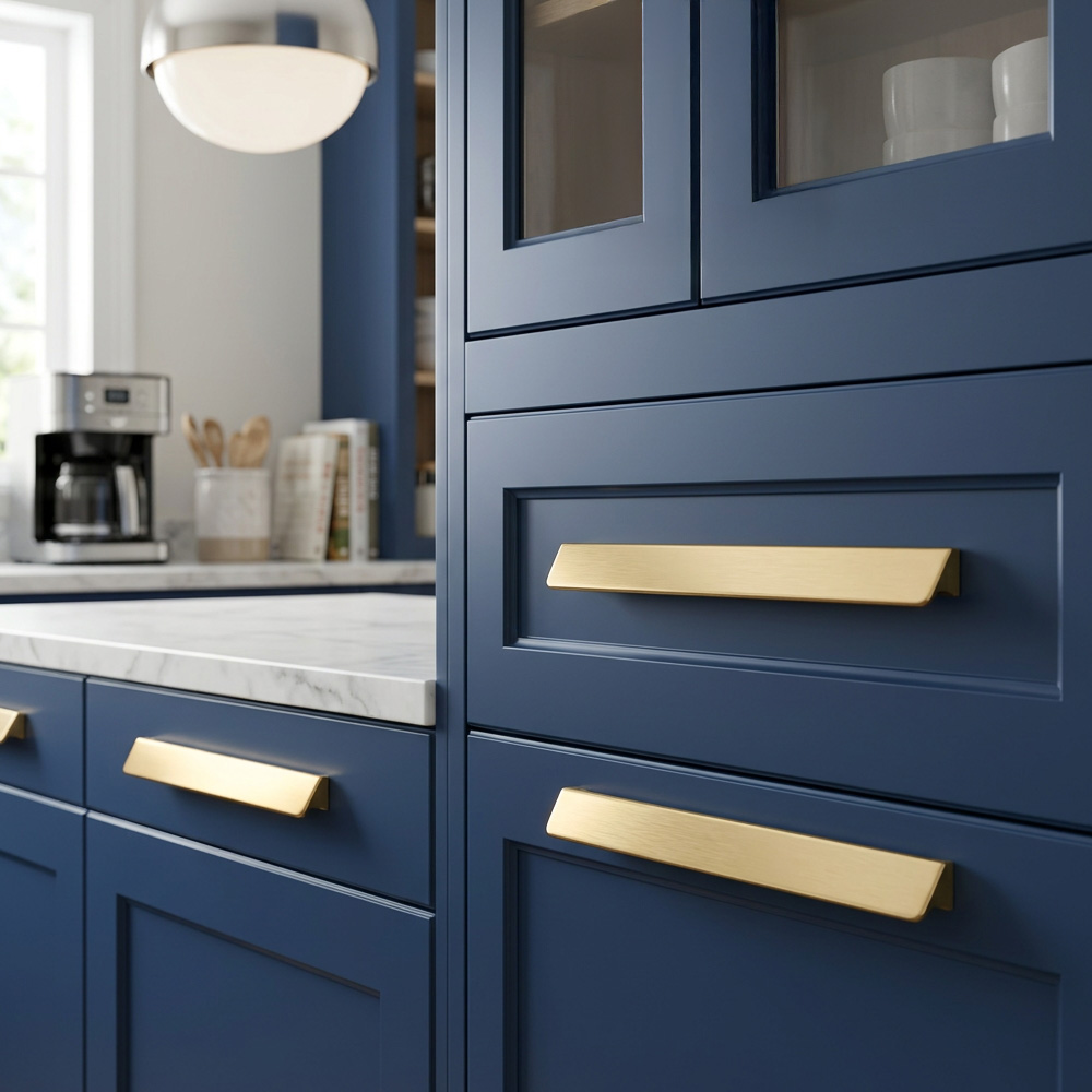 Modern Classic Gold Brass kitchen Drawer Pulls